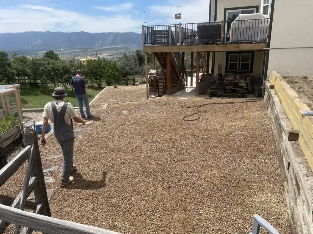 Segmental retaining wall project for Cedar Ridge Outdoor Living